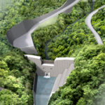 砂防堰堤パース